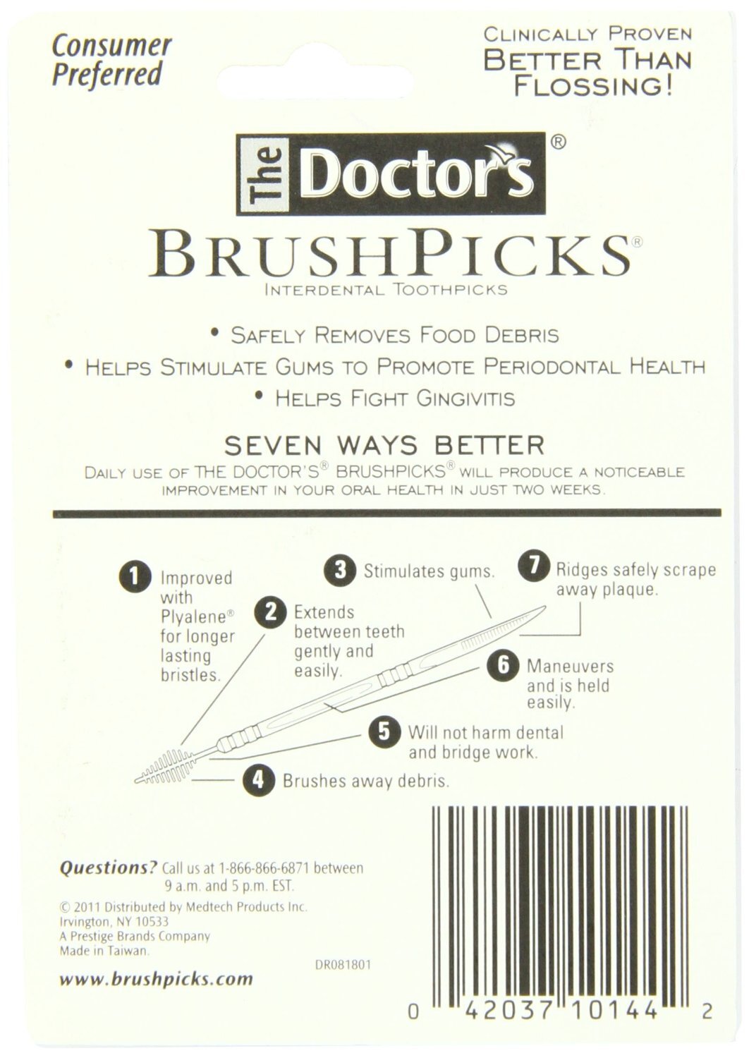 The Doctor's BrushPicks 275 each - 5 Pack = 1375 Brushpicks