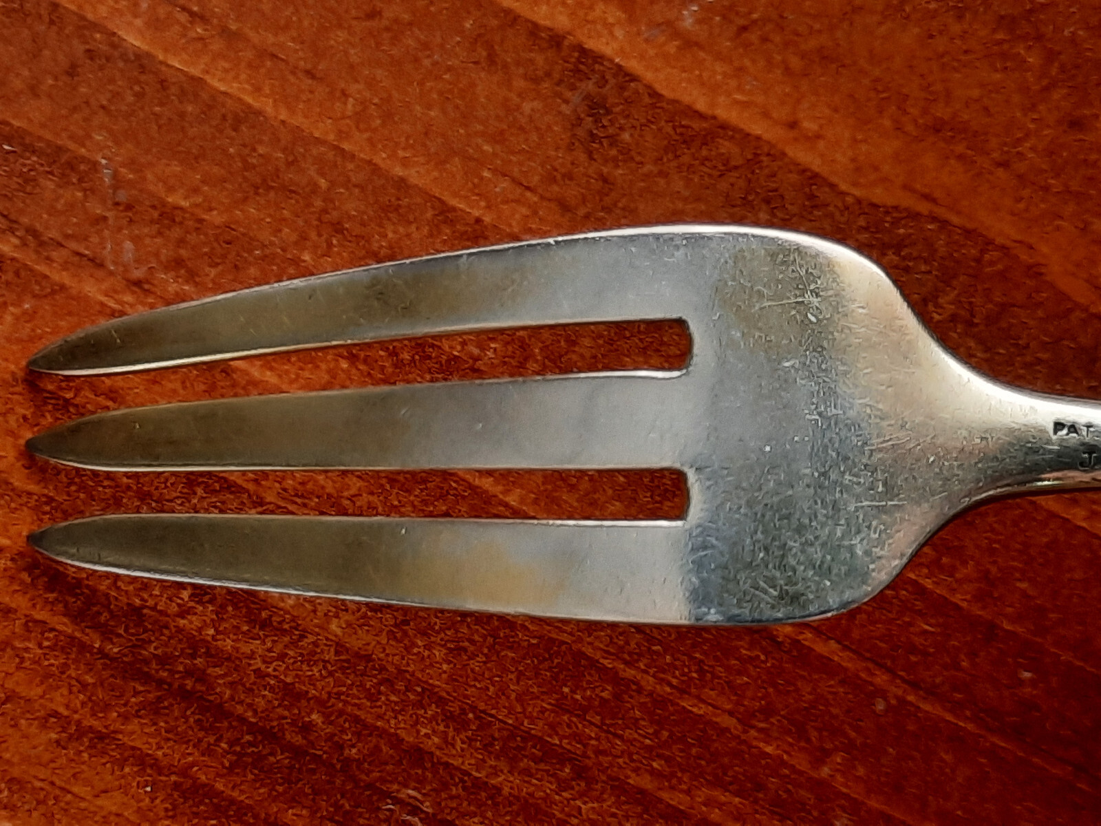 Coin Silver James Bingham Seal Top Pastry Fork, Mono