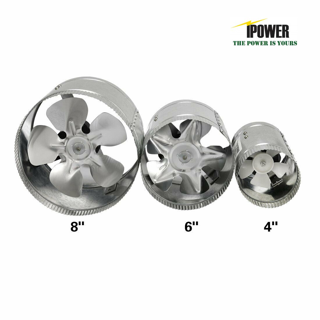 iPower Inline Duct Booster Fan Exhaust Blower with Speed Controller