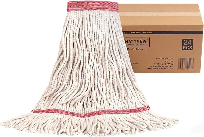 Cotton Mop Head Replacement Heavy Duty Long-end Commercial Industrial Easy Wring