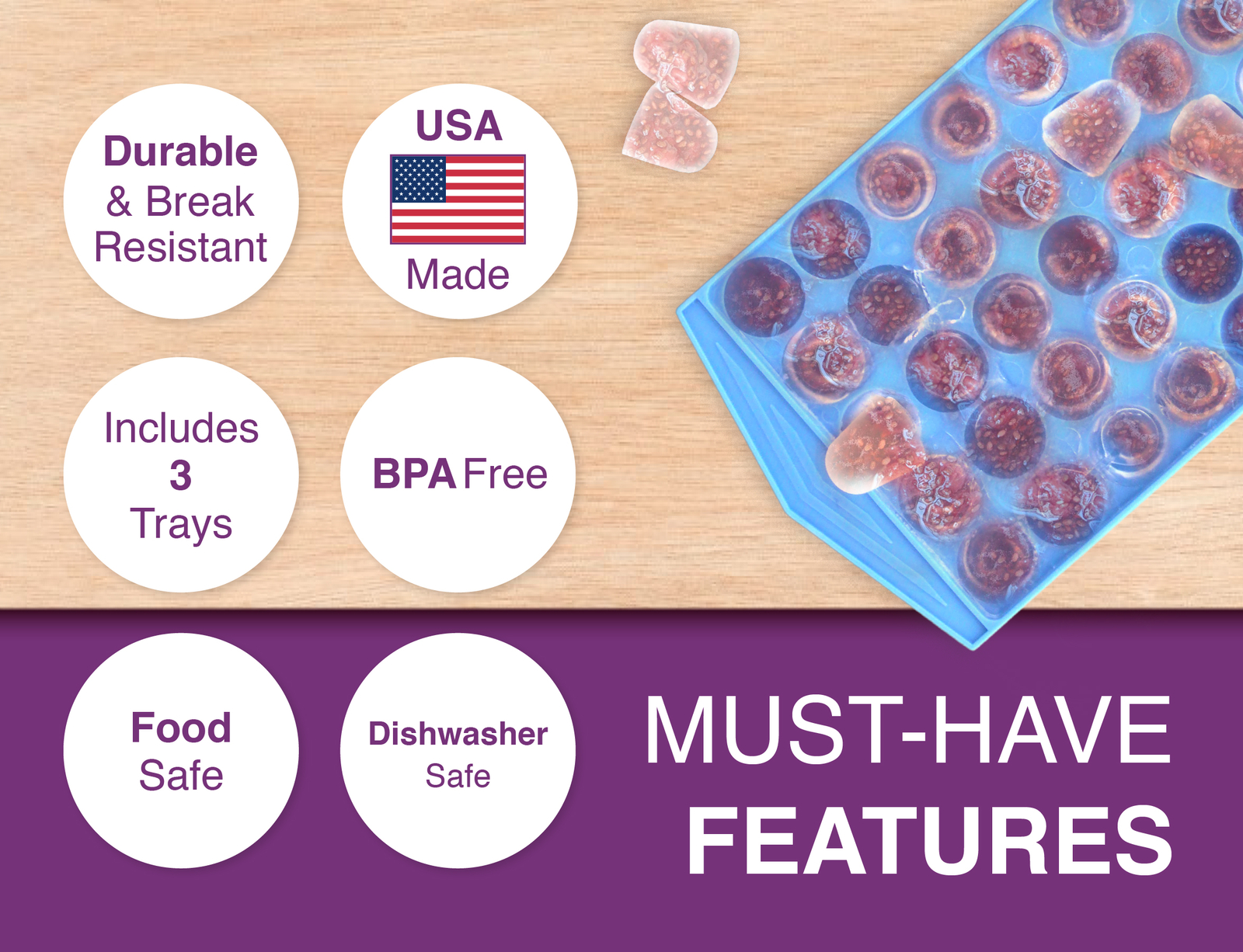 Arrow 60 Cube Ice Tray (3 Pack)