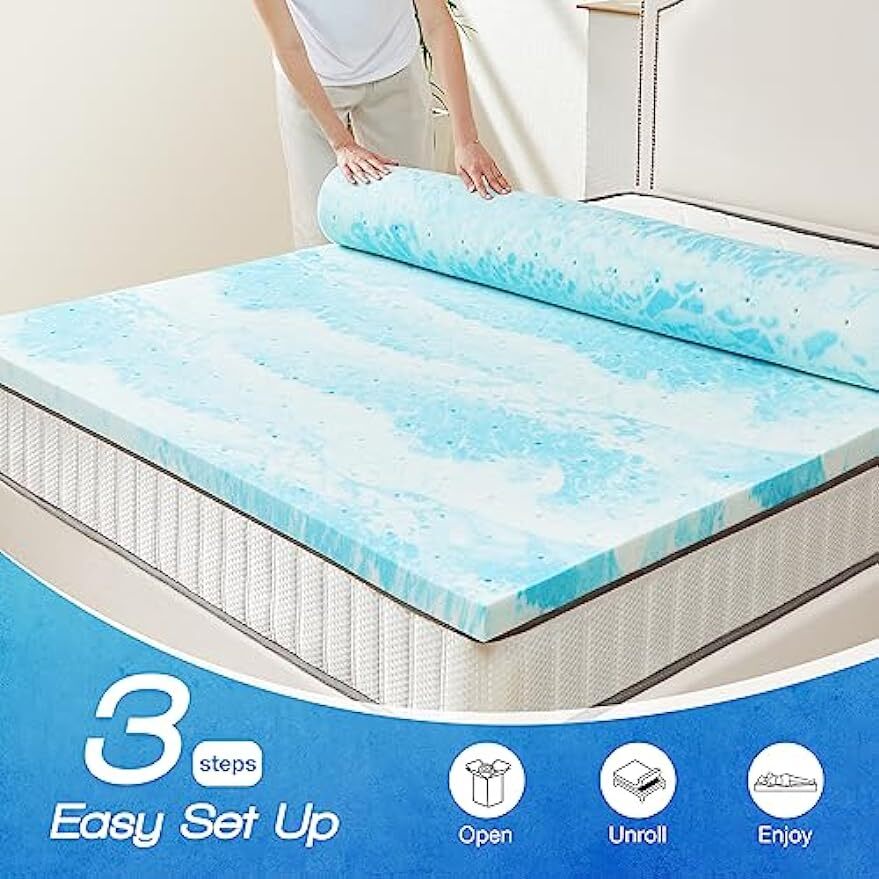 2" 3" Mattress Topper Twin King Full Queen Comfortable Memory Foam Bed Topper