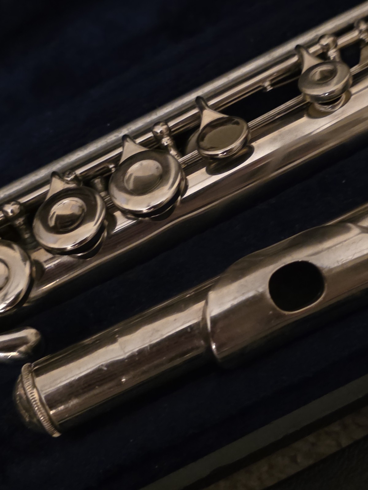 Two King Cleveland Flutes w/ Case Closed Holes C Foot