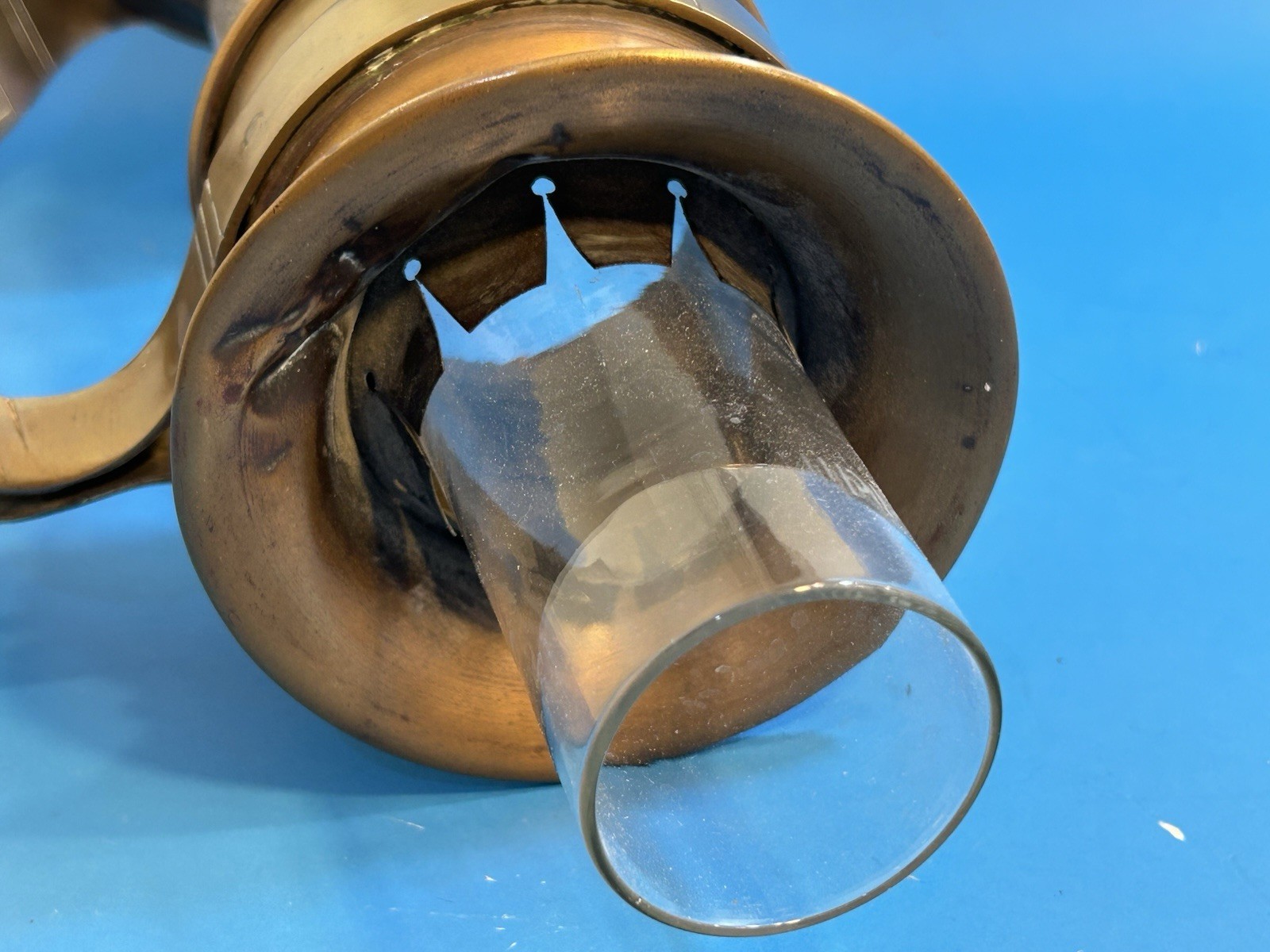 Antique Dayton Manufacturing Chesapeake Ohio Railroad Wall Mount 16” Oil Lamp