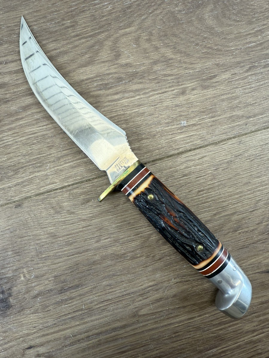 WESTERN KNIVES H39 FIXED BLADE HUNTING KNIFE WITH SCABBARD MADE IN U (WCP036169)