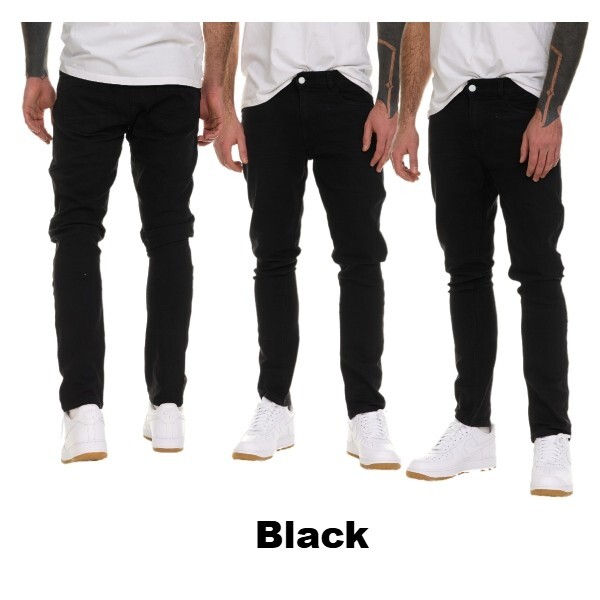 Men's Straight Slim Fit Flex Stretch Premium Washed Jeans Comfy Denim Pants