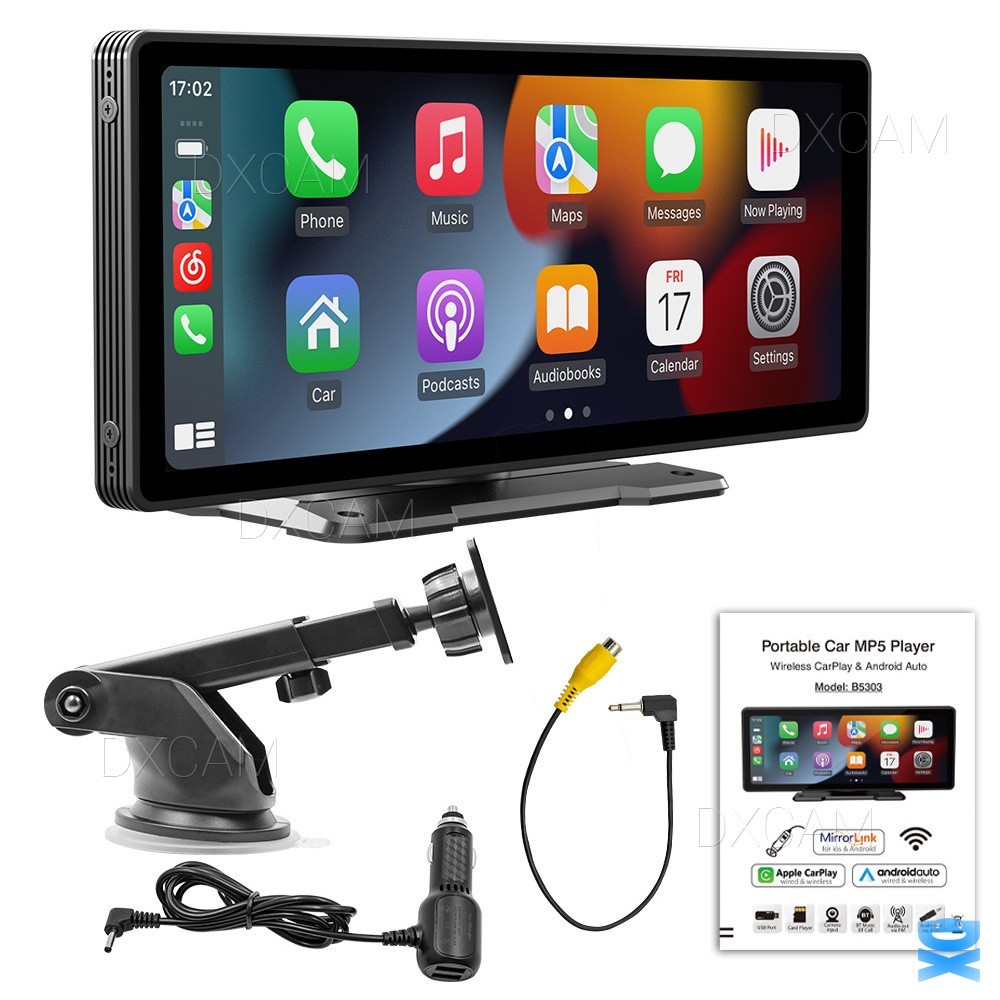 10.26" 2K Car Portable Wireless Apple CarPlay Android Auto Touch Screen Radio
