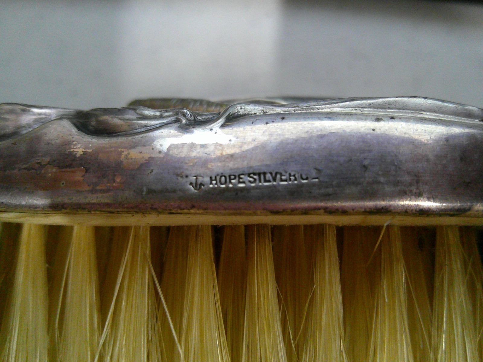 Antique 4 pc. Vanity Set Hope Silver Company marked Silver