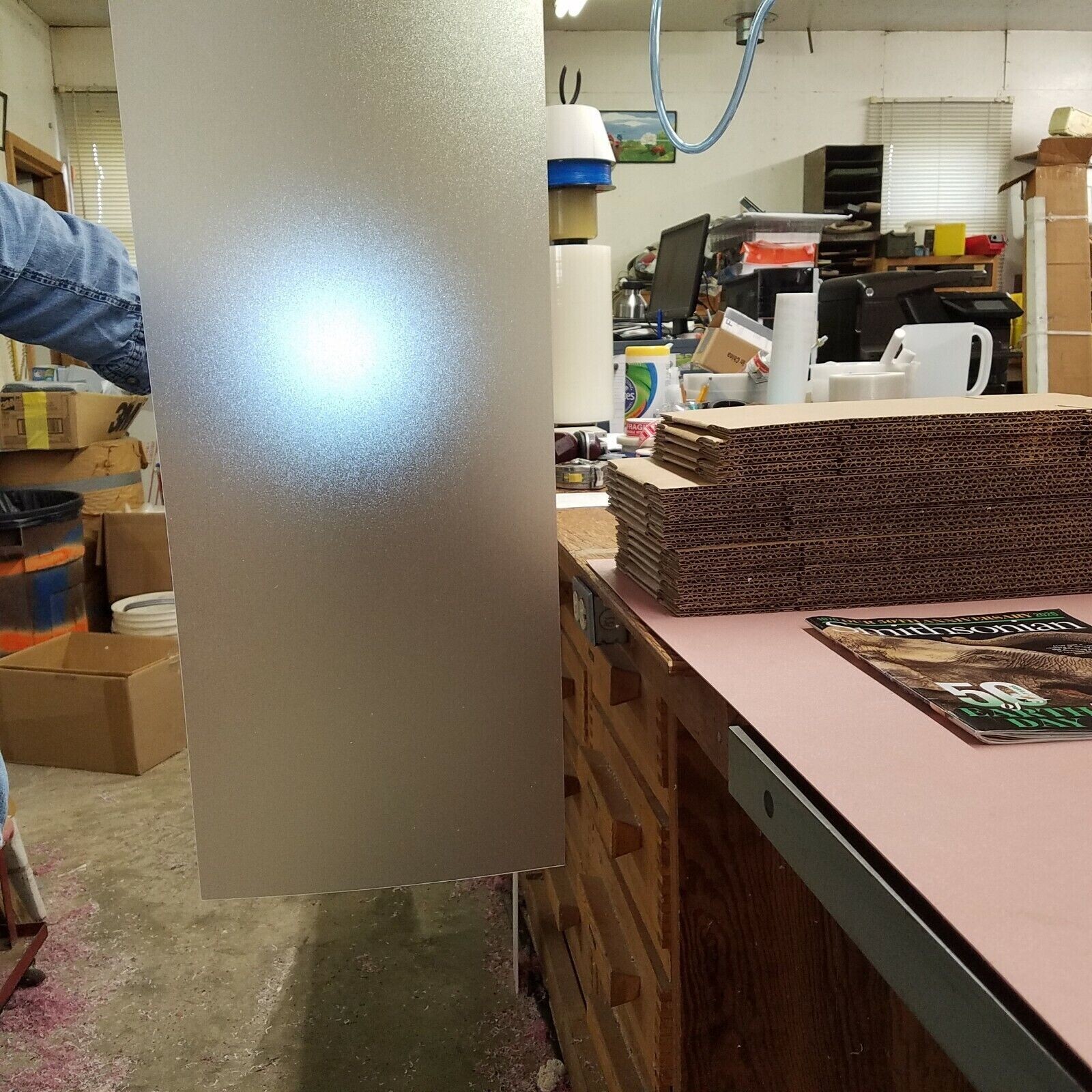 .018" x 8-7/8" x 27" CLEAR FROSTED TEXTURED LIGHT DIFFUSING PLASTIC SHEETS, NEW