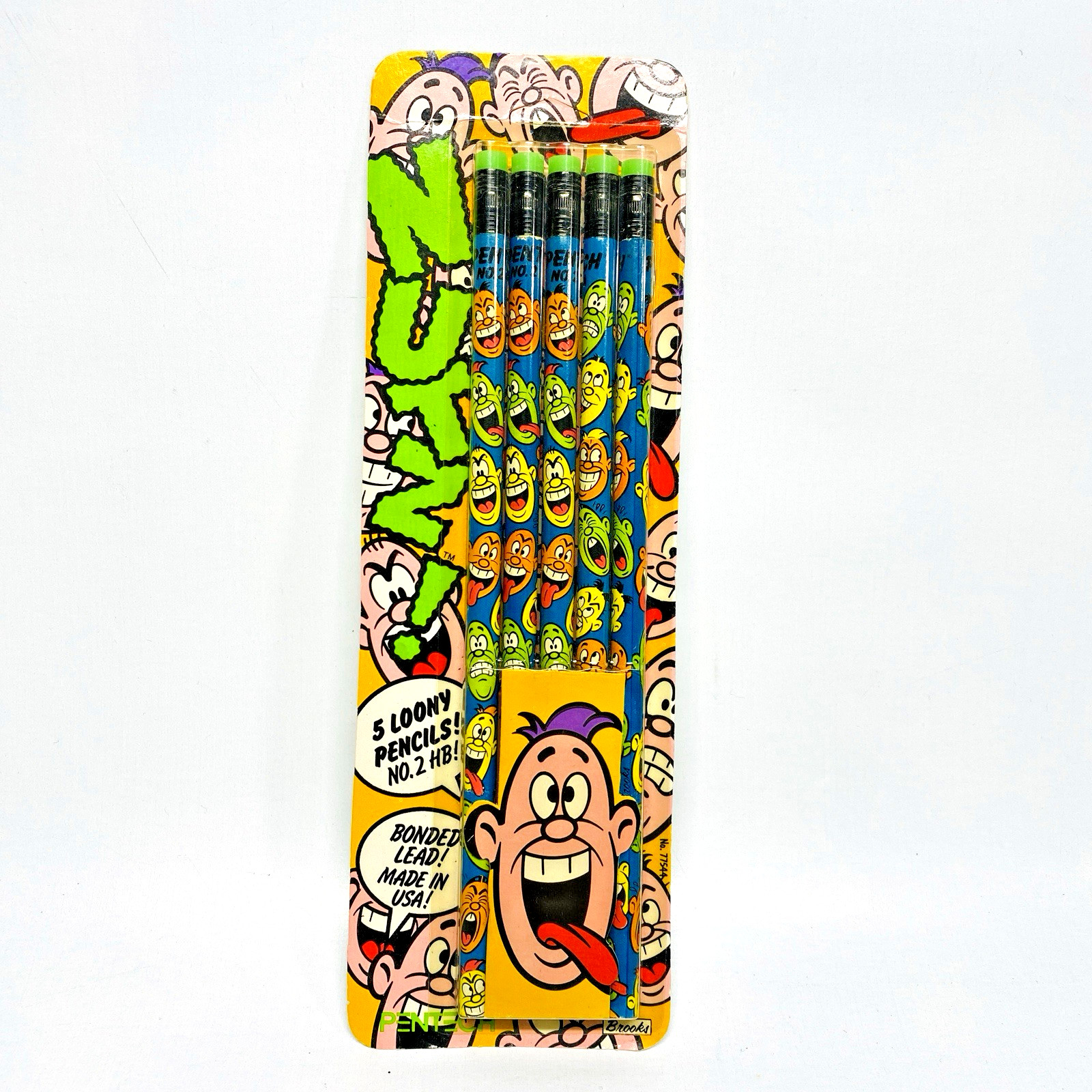 Vintage Lou Brooks Pentech Pencil 5 Loony No. 2 Set 1992 Nutz Retro Cool Art
