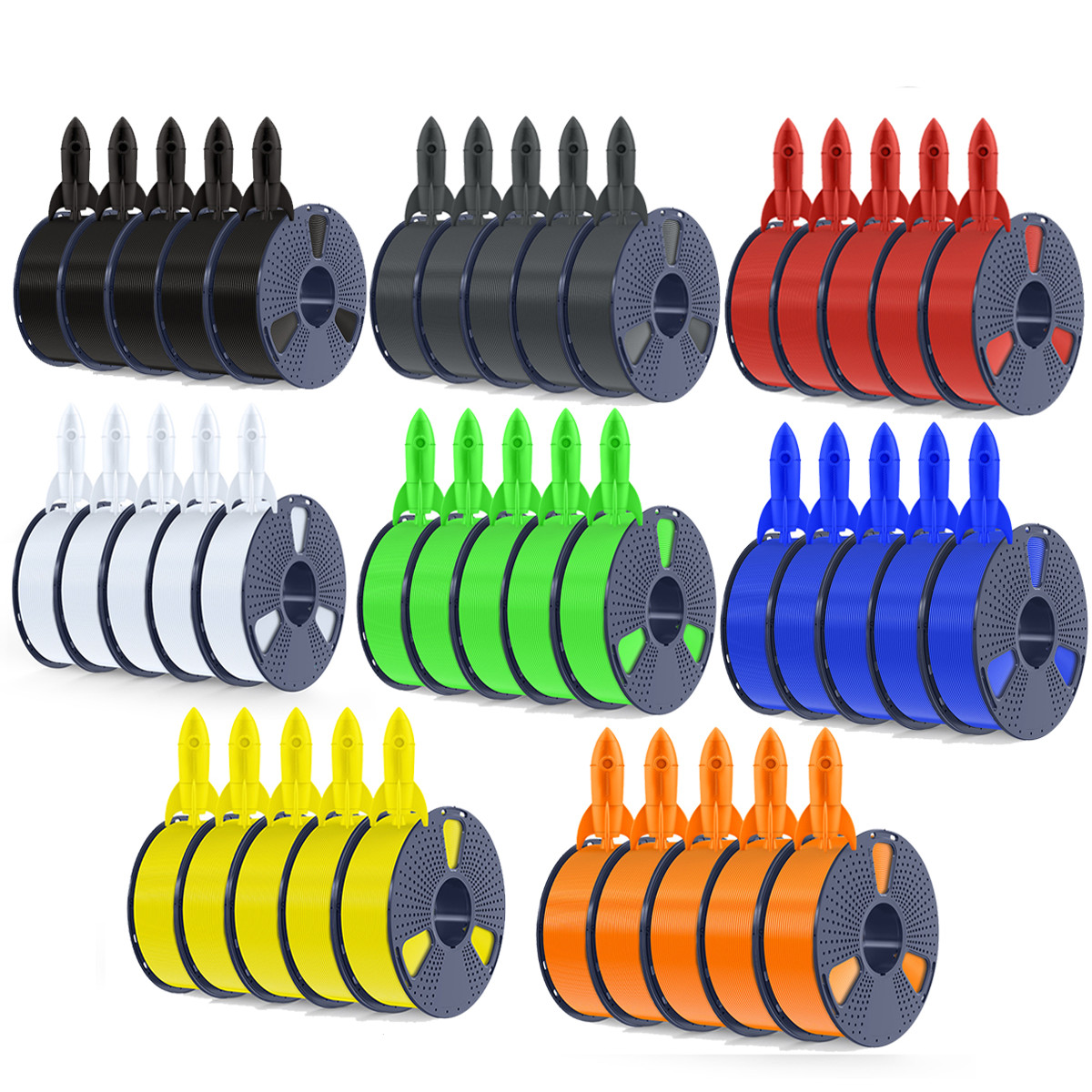 SUNLU 10x 1KG PLA+ 3D Printer Filament 1.75mm PLA Plus 10KG For FDM 3D Printers