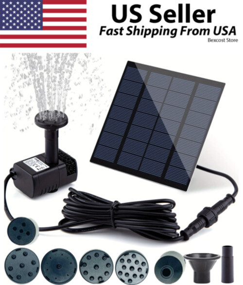 Solar Power Fountain Floating Water Pump for Bird Bath Pond