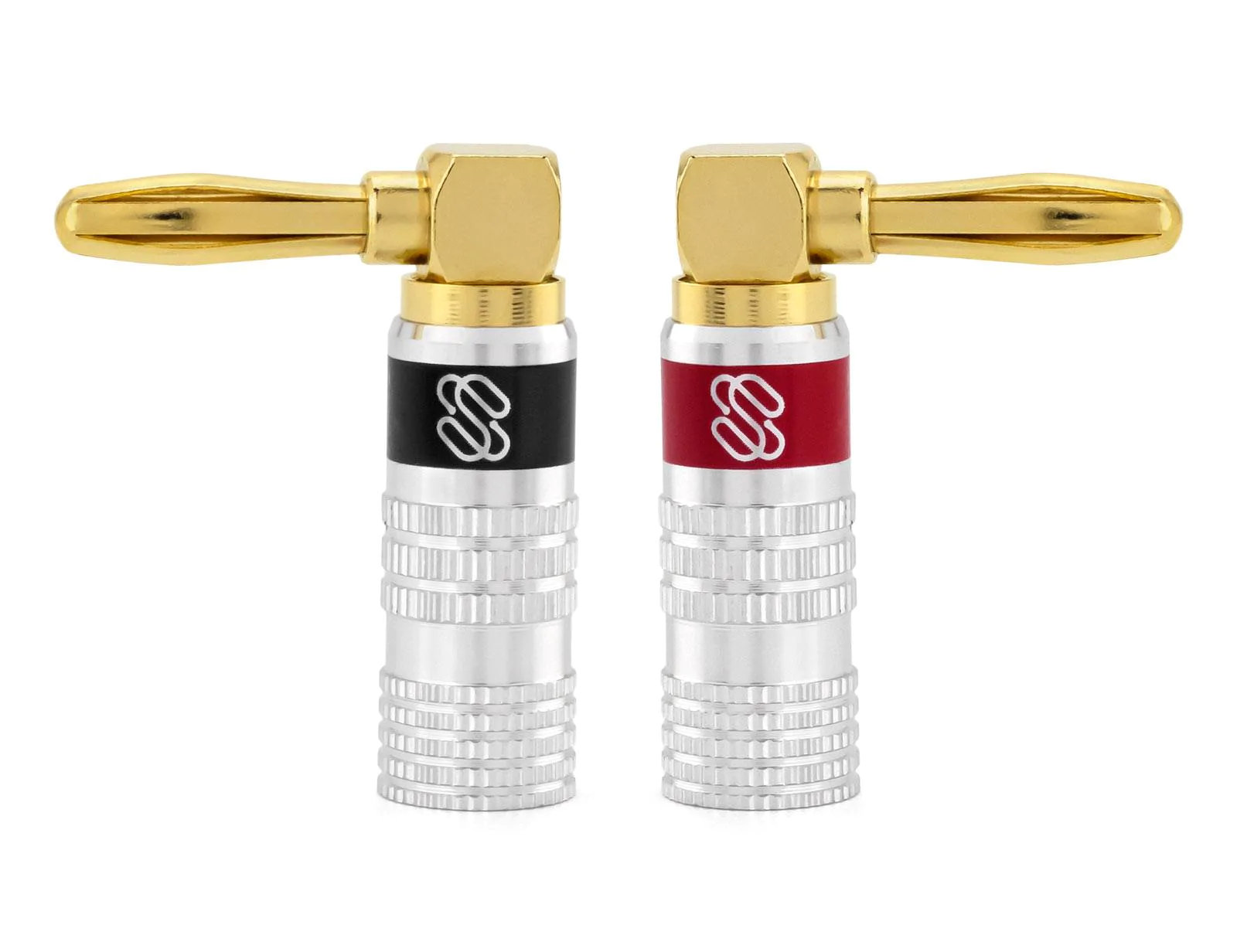 Silverback Banana Plugs with Right Angle Connectors