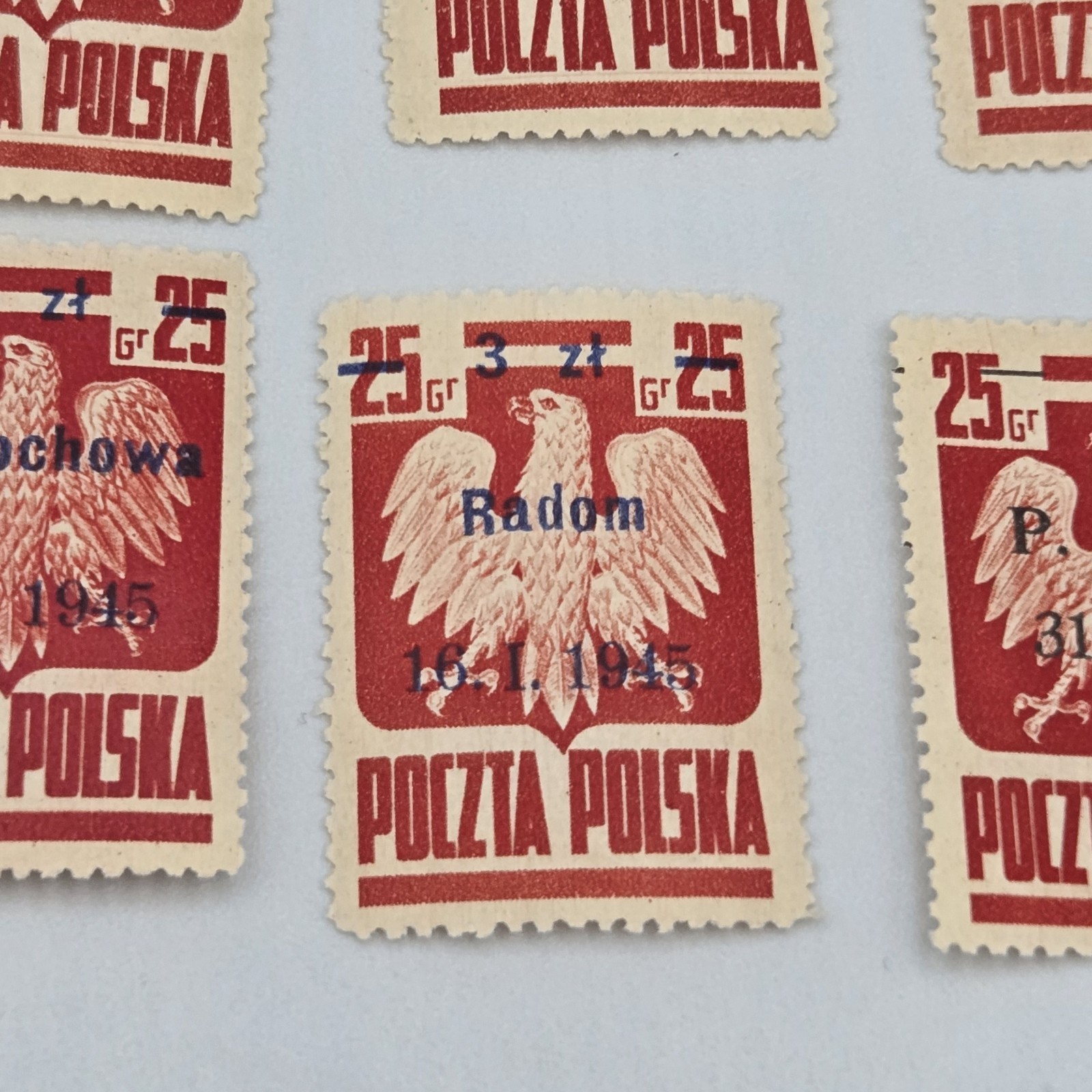 POLAND 1945 Liberation Of Polish Towns Stamps Lot Of 12 Poctza Polska Warszawa..