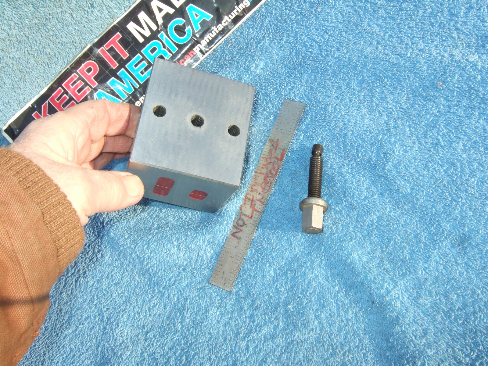 V BLOCK LRG 3 X 3 X 2.8 USA TOOLMAKER MADE 4 YOUR BRIDGPORT MACHINIST GRIND QA