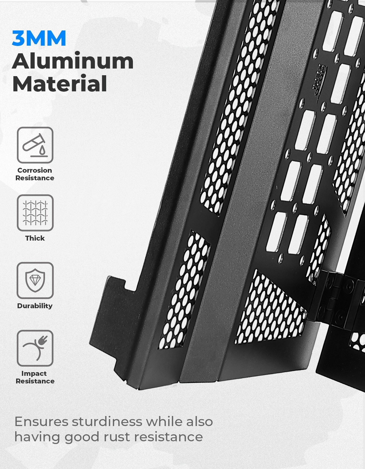 Aluminum Vented Engine Bed Cover Polaris RZR XP 1000/4 RZR XP Turbo/4 2014-2023