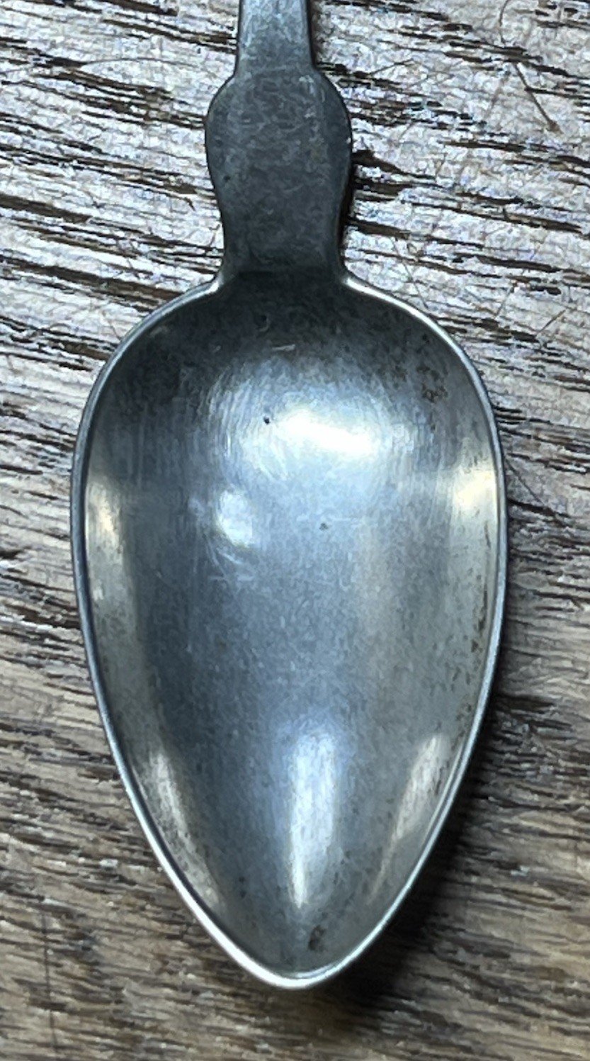 American Coin Silver Teaspoon George Richards Keene NH 1856-1860 Monogram