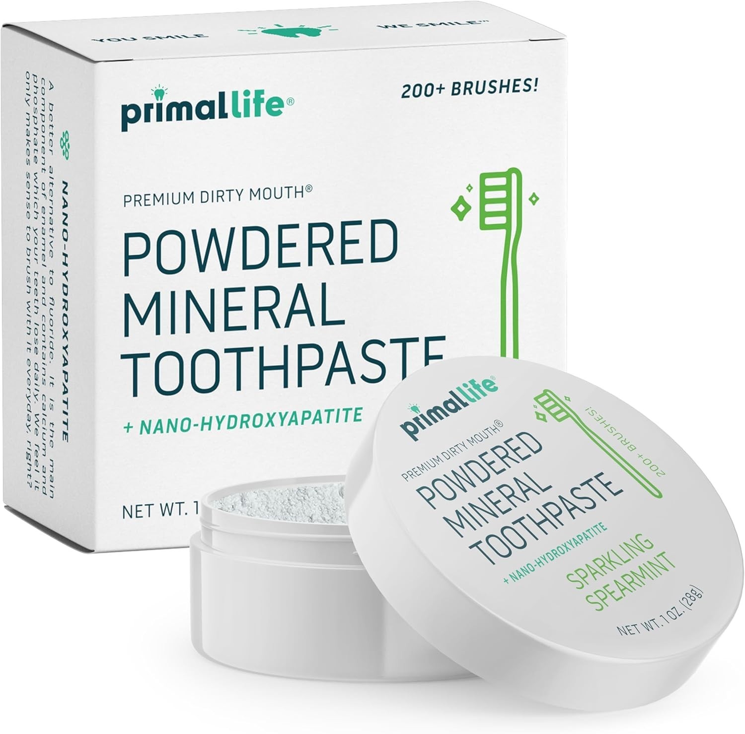 Primal Life Organics - Dirty Mouth Toothpowder, Tooth Cleaning Powder, Flavored