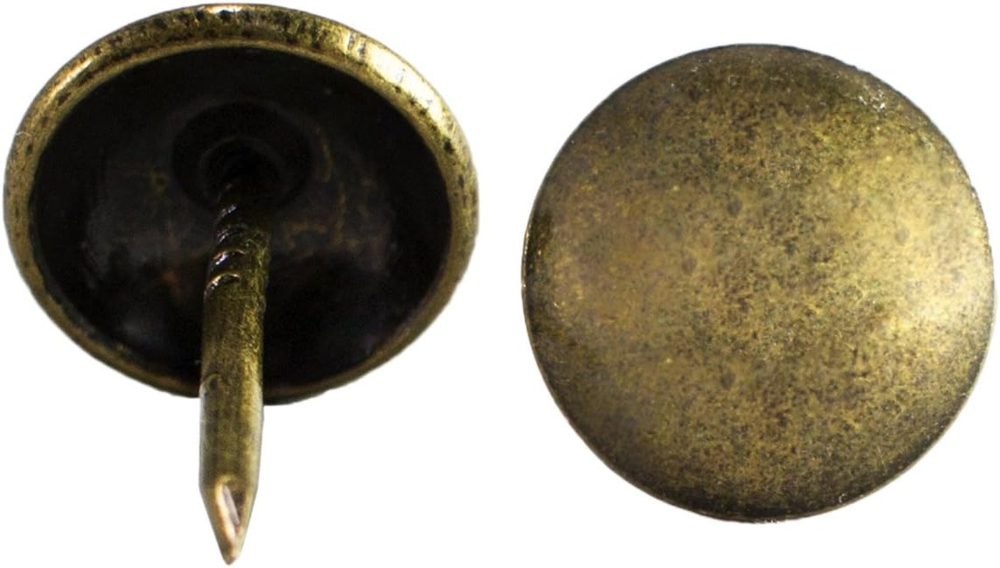 ® 500 PCS Heavy Duty Antique Brass Finish Upholstery Tacks, Sofa Nails, French N