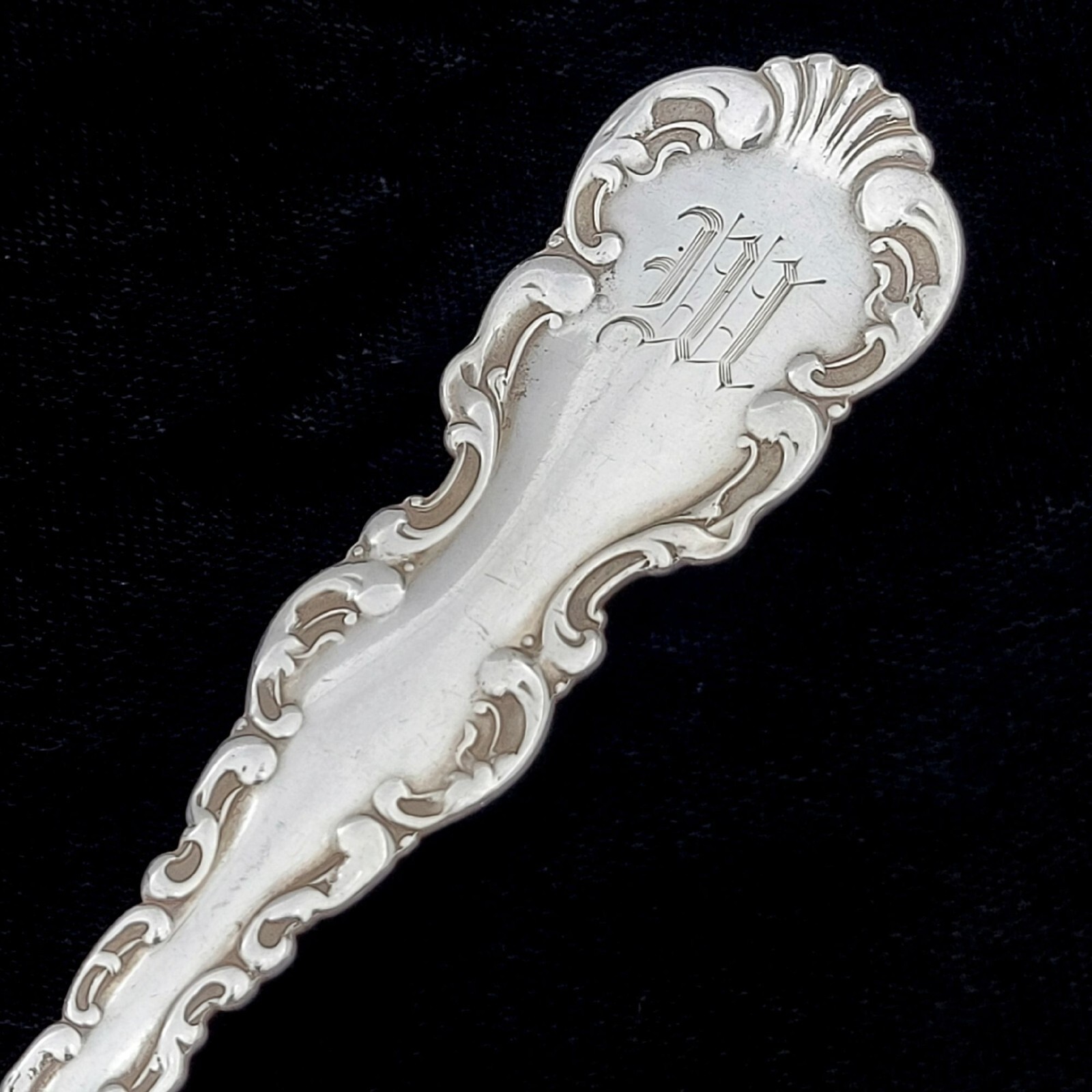 Whiting Louis XV Sterling Silver Tablespoon/Serving Spoon 8 1/8" w/ Monogram