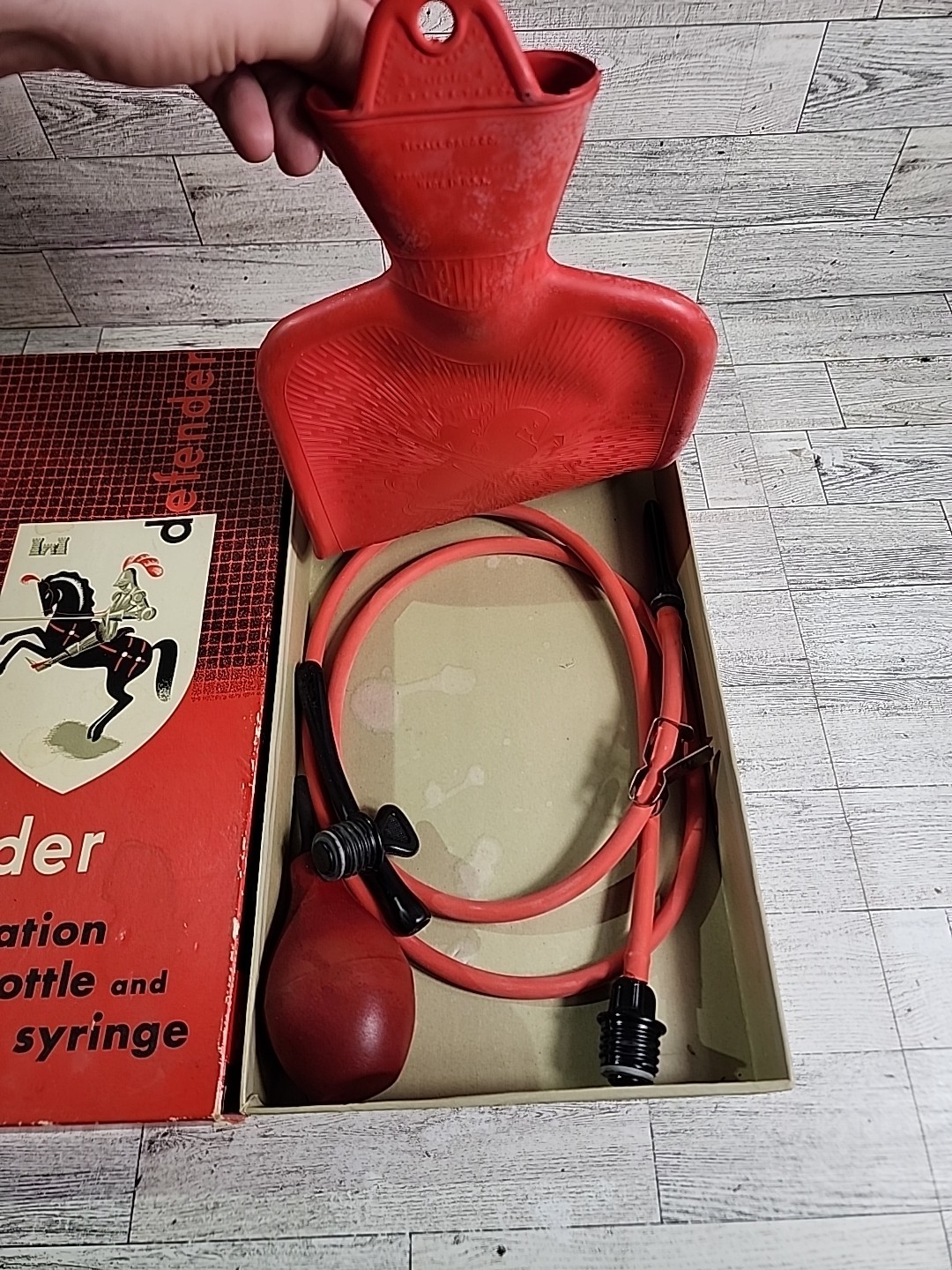 Vintage Rexall Defender R341 Combination Water Bottle & Syringe, Douche, Enema