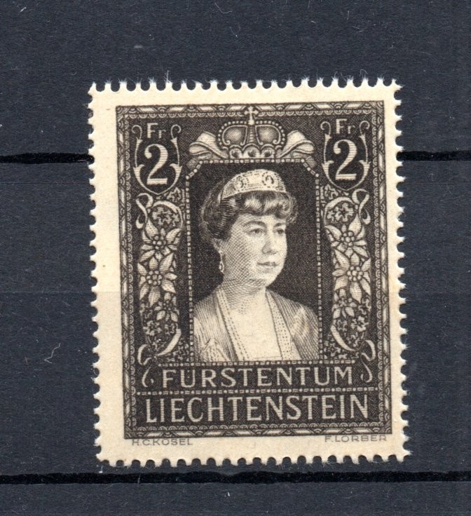 Liechtenstein 1947  Queen Elsa memoriam stamp (Michel 256) nice MNH