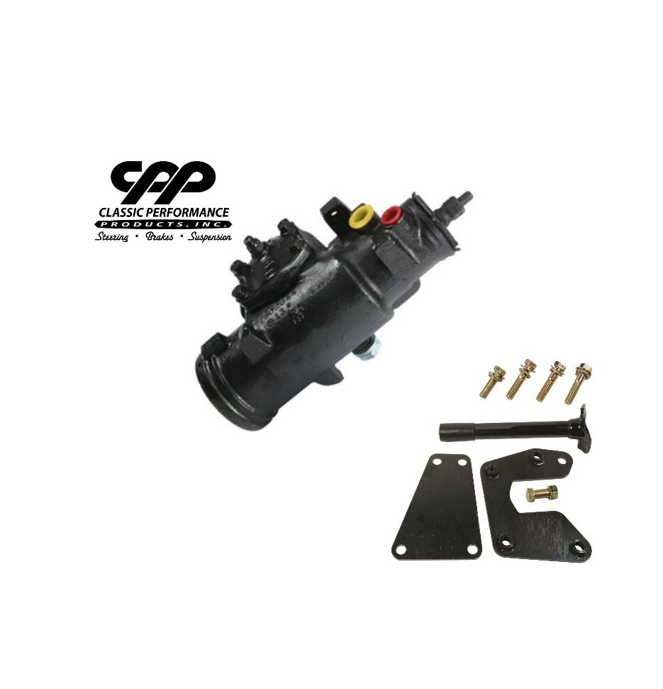 63 63 64 65 66 Chevy GMC Truck Power Steering Conversion Box Brackets + Shaft