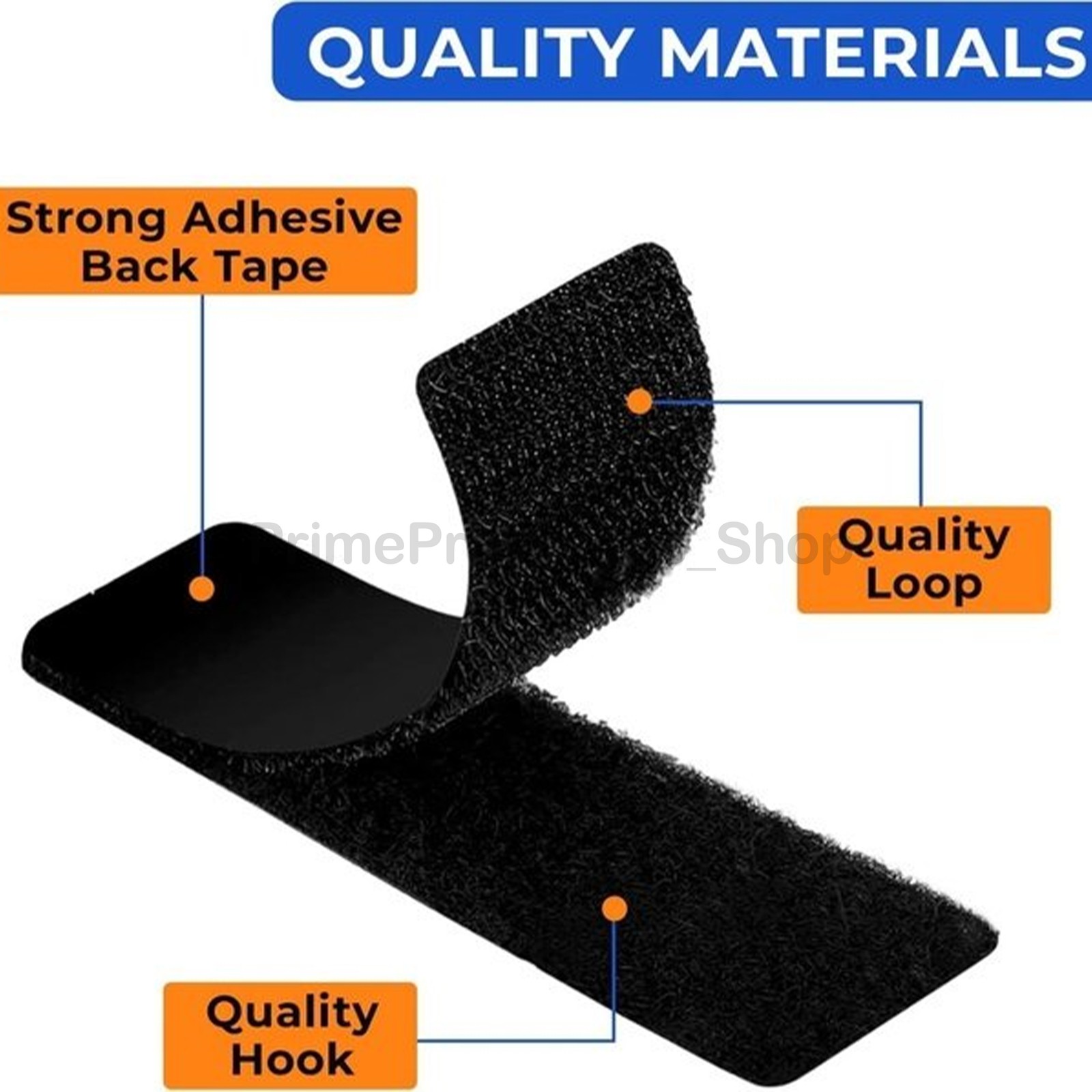 20 Sets Heavy Duty Hook & Loop Adhesive Strips Black Sticky Back Fastener 1x4"