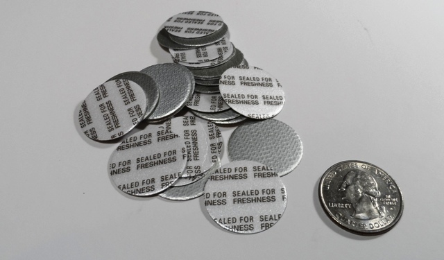 Tamper Foil Seals Cap Liners 24mm PRESS & SEAL for Bottles-Brand New 50 Pack