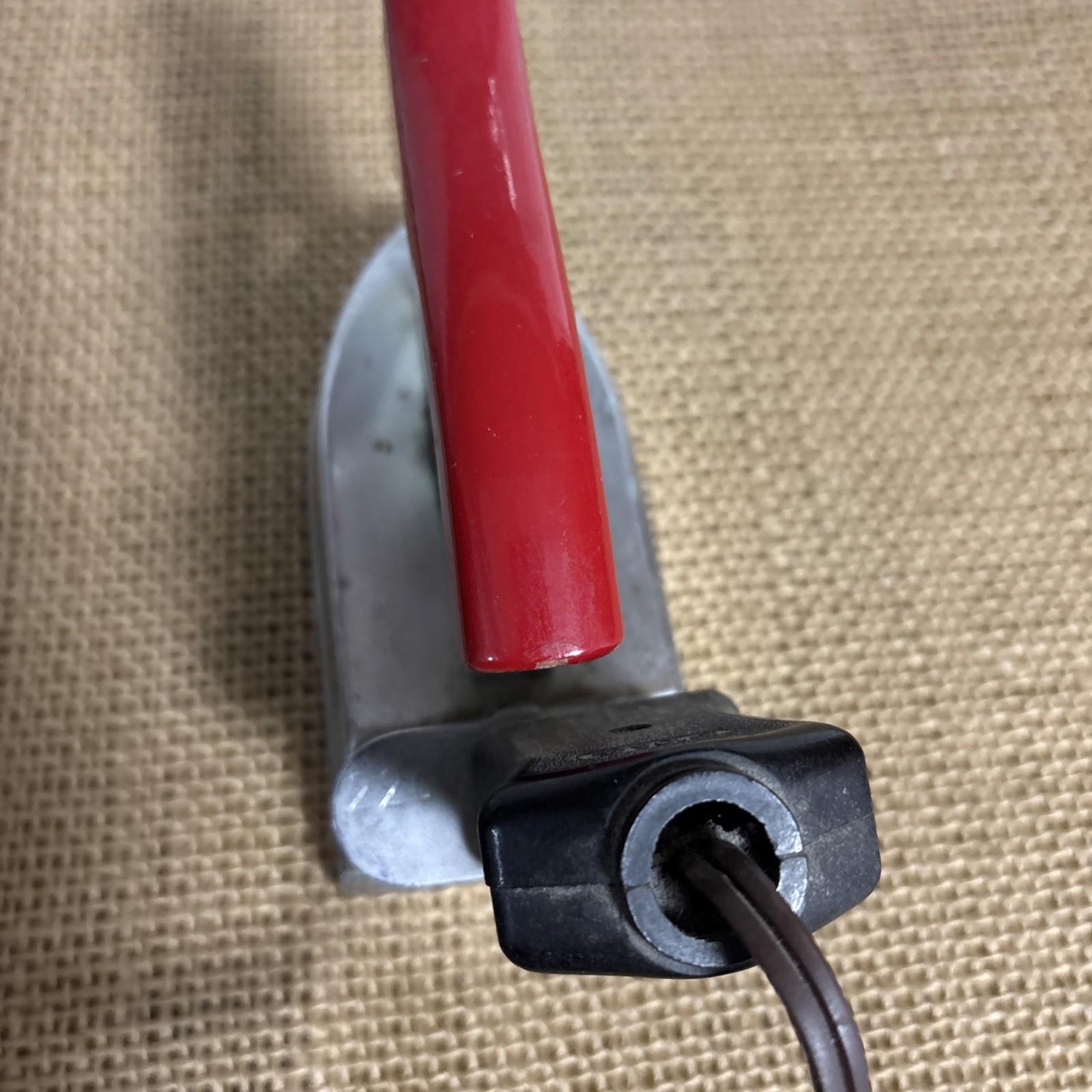 Vintage ROWENTA Electric Travel Iron Model E5234 - It WORKS!- Red Handle!