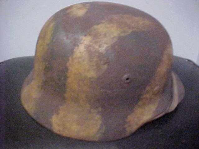 WW2 GERMAN CAMO HELMET SIZE 64 OR 66