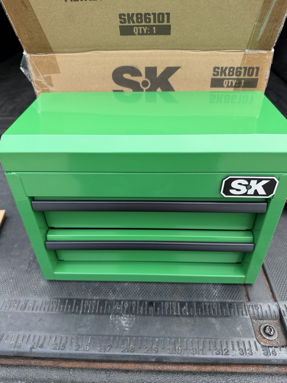 SK Tools S-K Green Table Top Tool Chest Toolbox Sk86101 86101 Nos