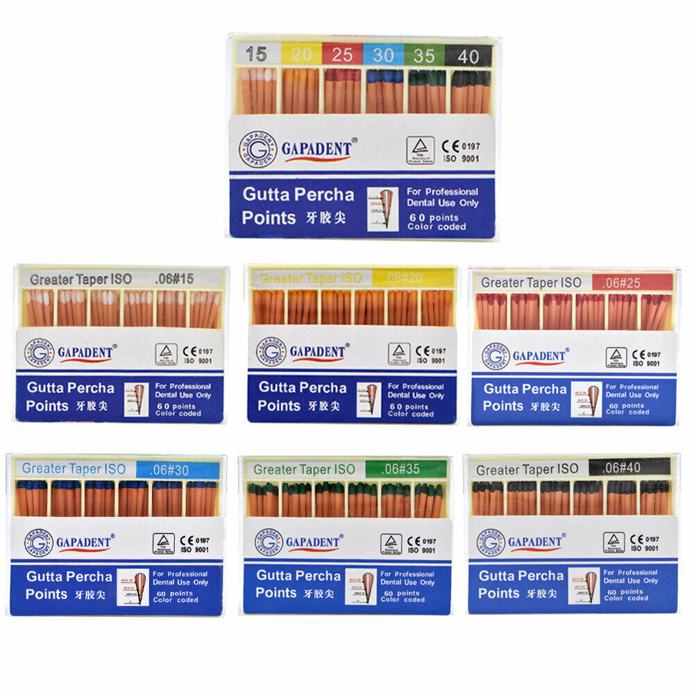 Dental Endodontic GAPADENT Gutta Percha Points/Obturating/Absorbent Paper Points