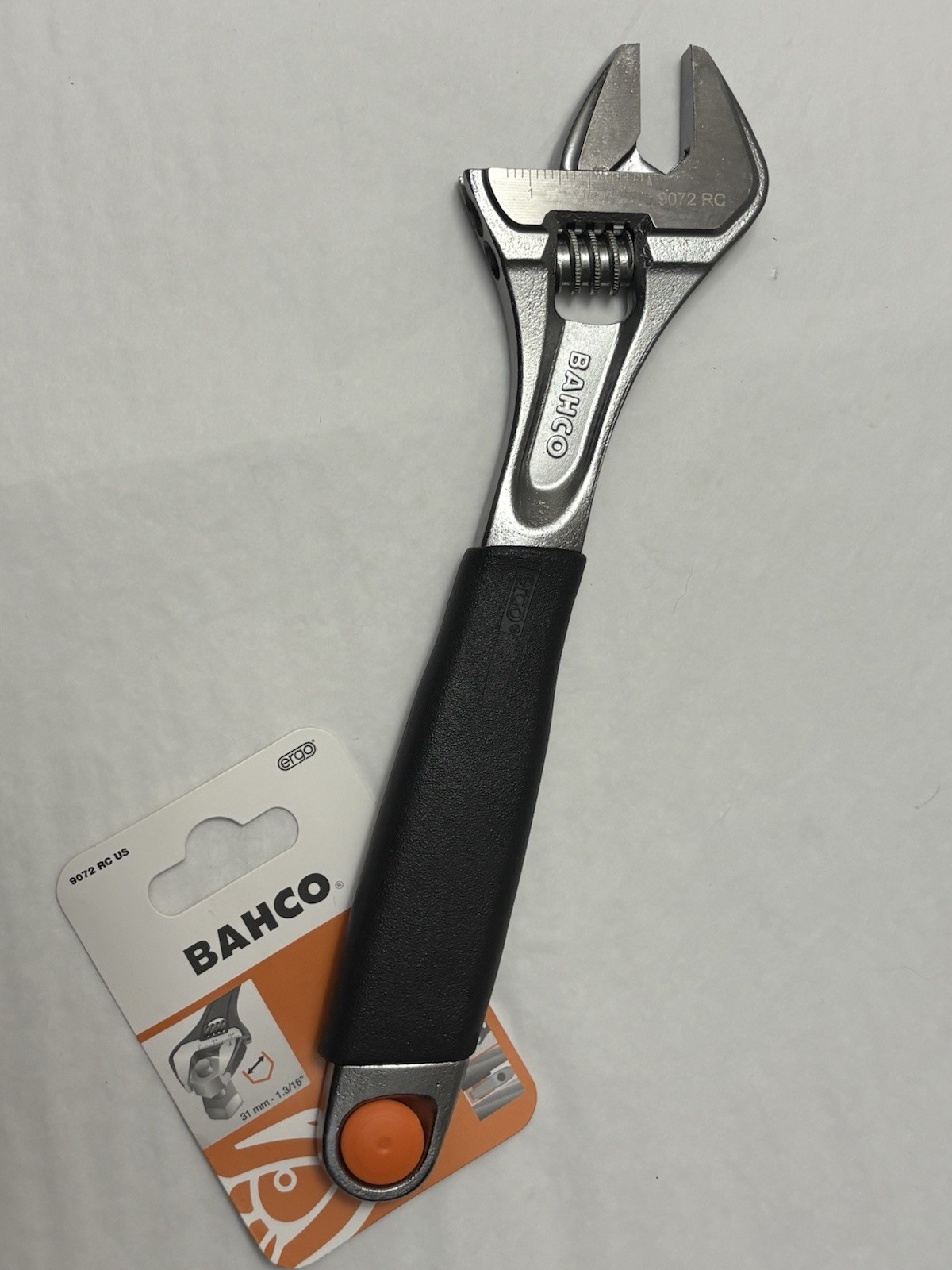 New BAHCO 9072. US 10” Adjustable Wrench With Scale Black (SH7)