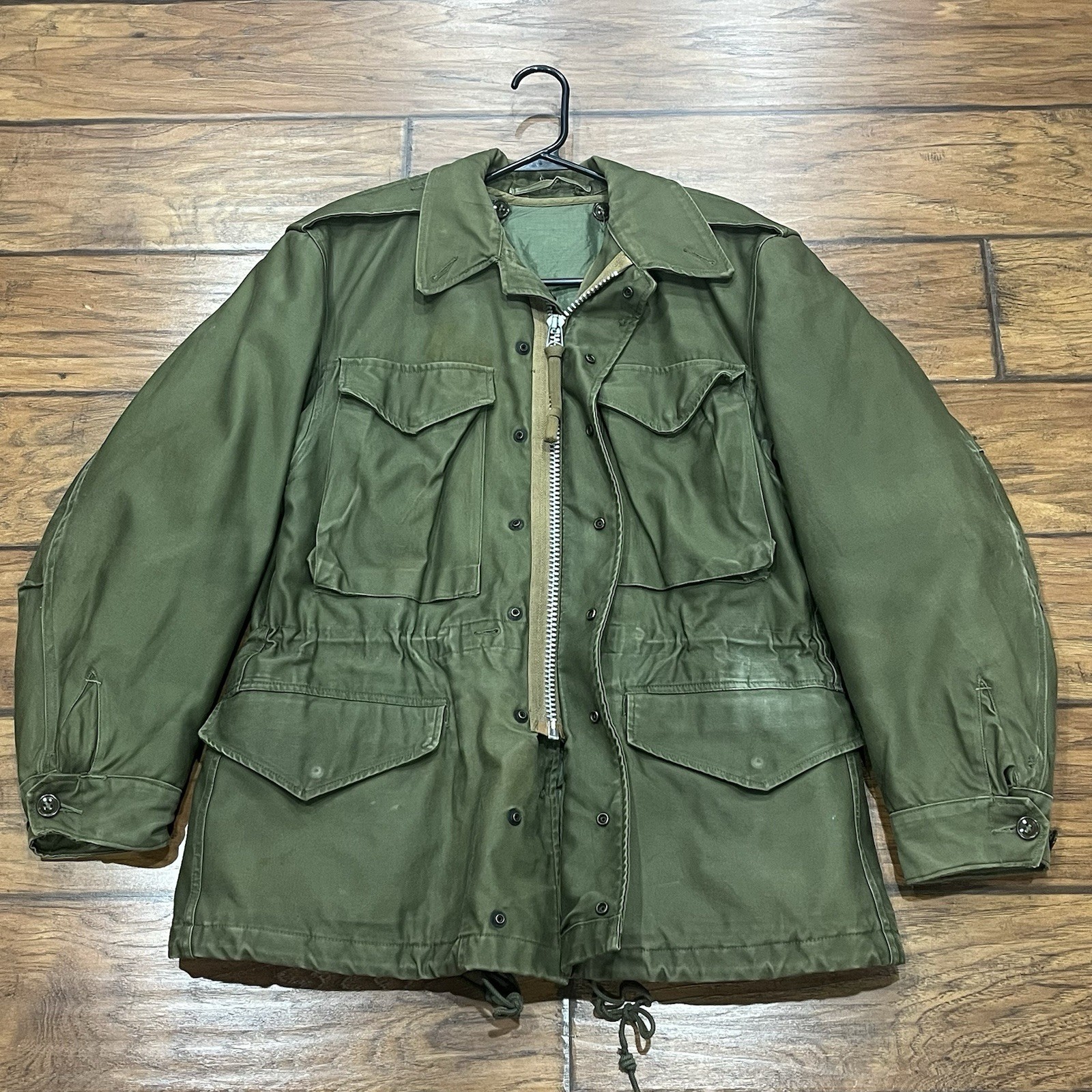 Vintage M-1951 Field Jacket OG 107 Mens Small Regular W/Liner Military READ!!!!