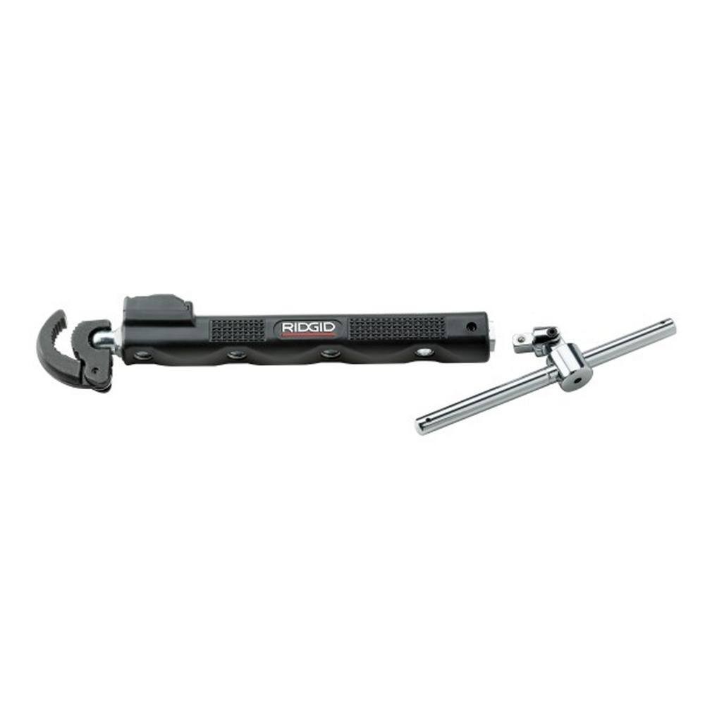 Ridgid 1/2 in to 1-1/4 in 10 in. to 17 in. Telescoping LED Lit Basin Pipe Wrench