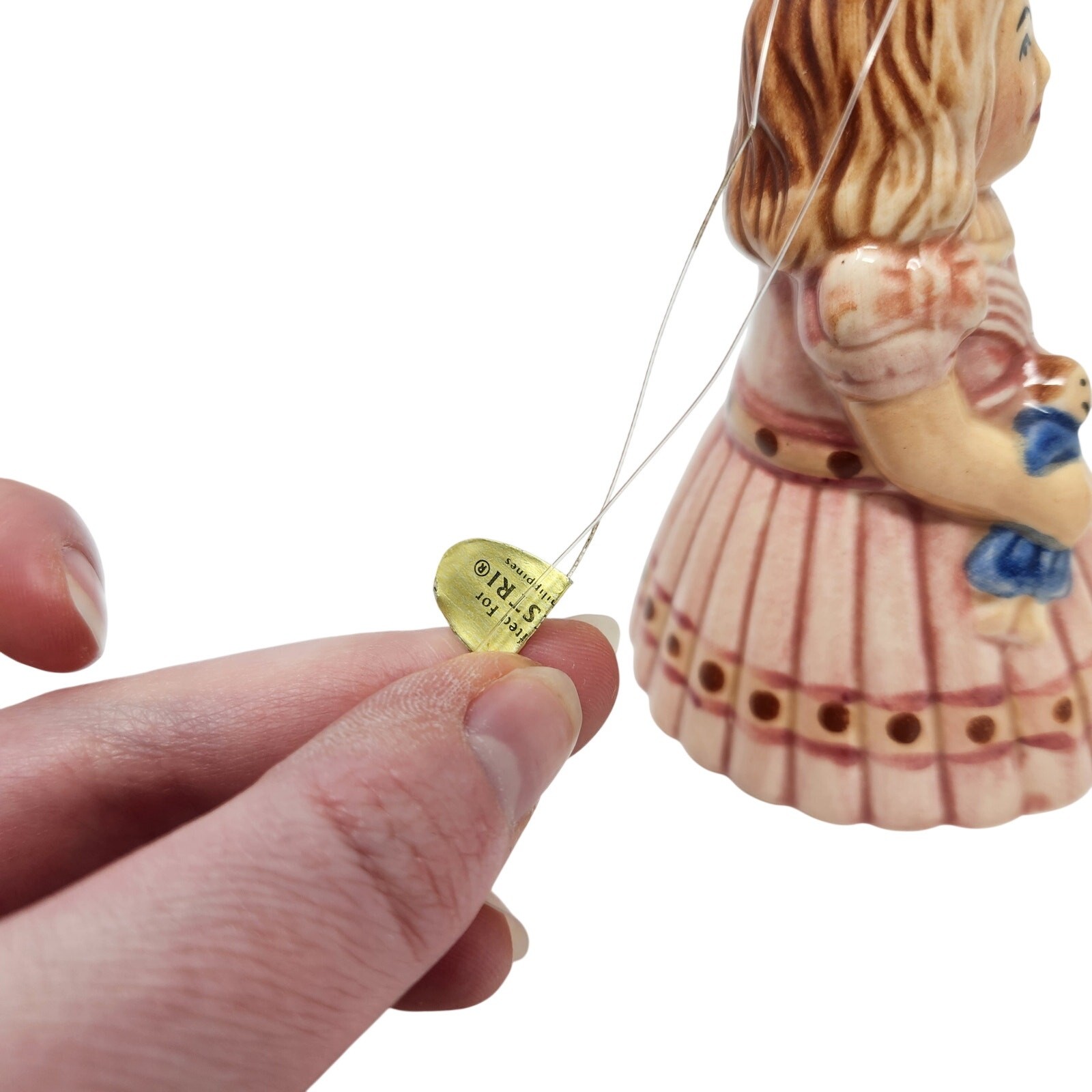 Lot Of 7 Mixed Etched Glass Ceramic Vintage Bells Collections Collectibles