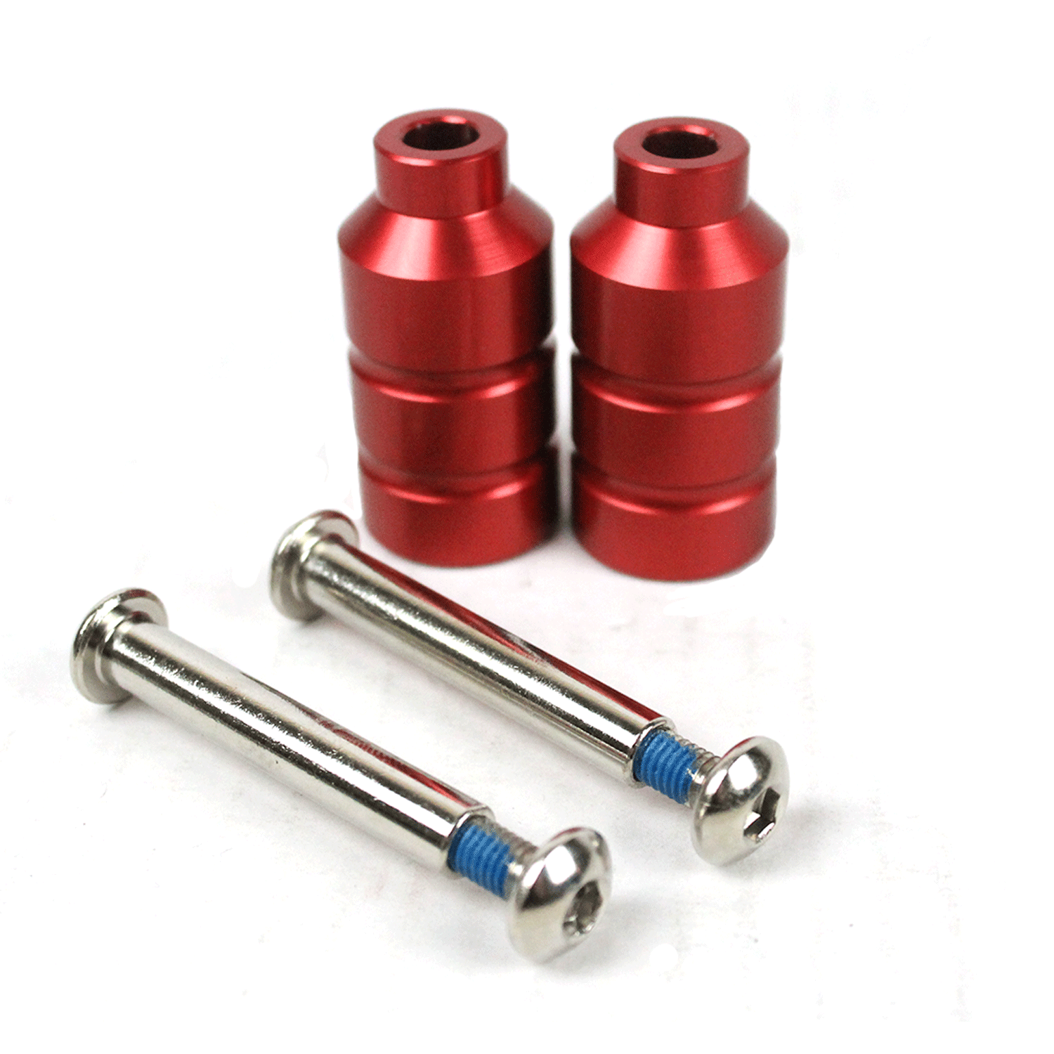 Scooter Pegs Red with 2in Axles and Bolts, Free Shipping
