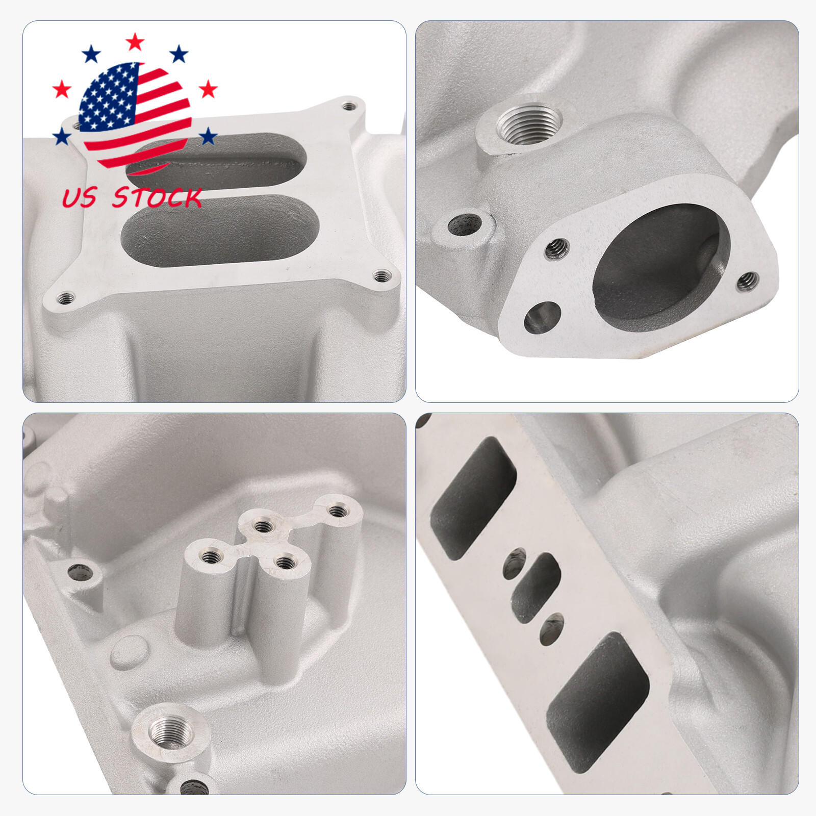 For Ford Small Block Windsor 351W V8 5.8L Aluminum Dual Plane Intake Manifold
