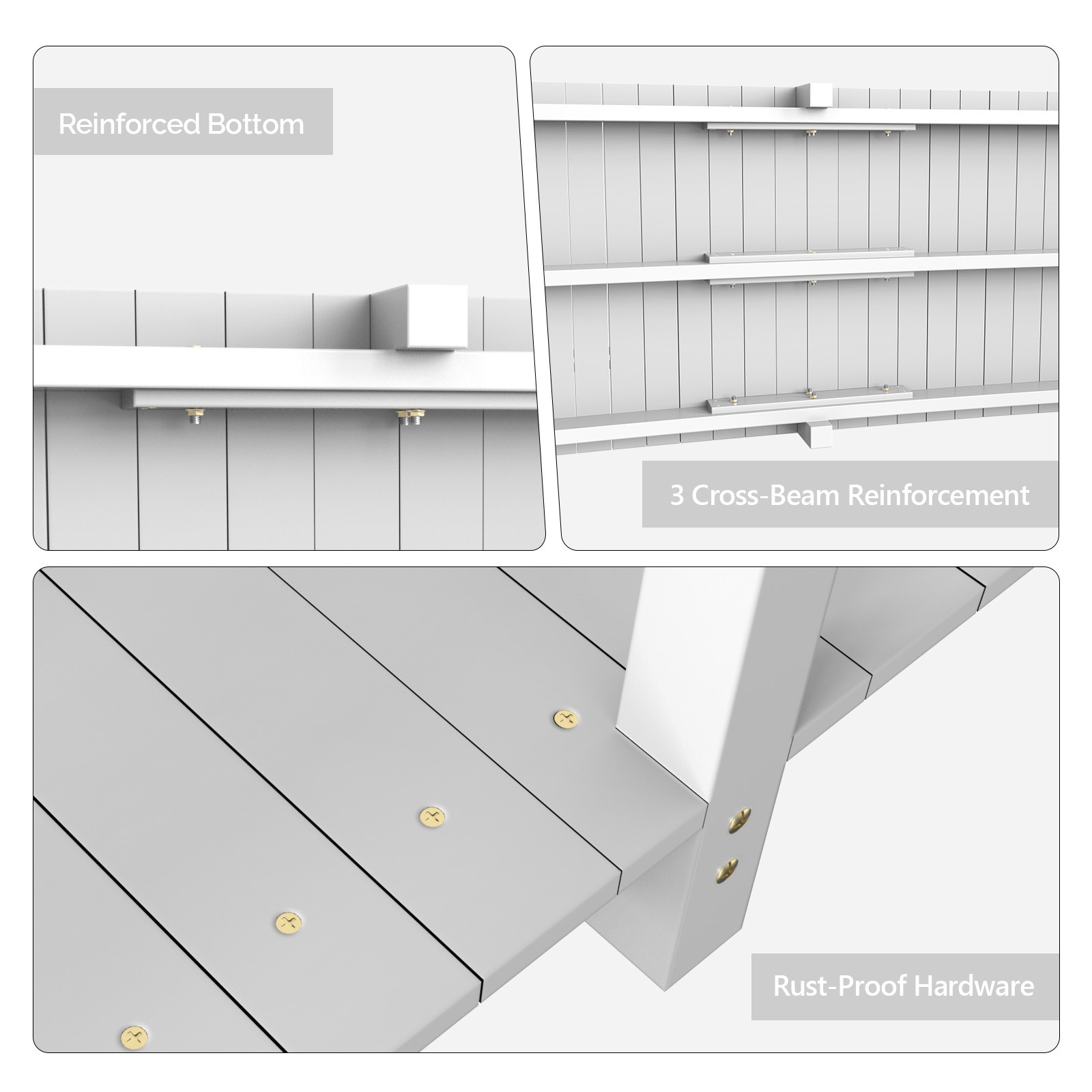 Wooden Bridge 7.5FT Fir Wood for Courtyard Outdoor Garden Stable Decoration