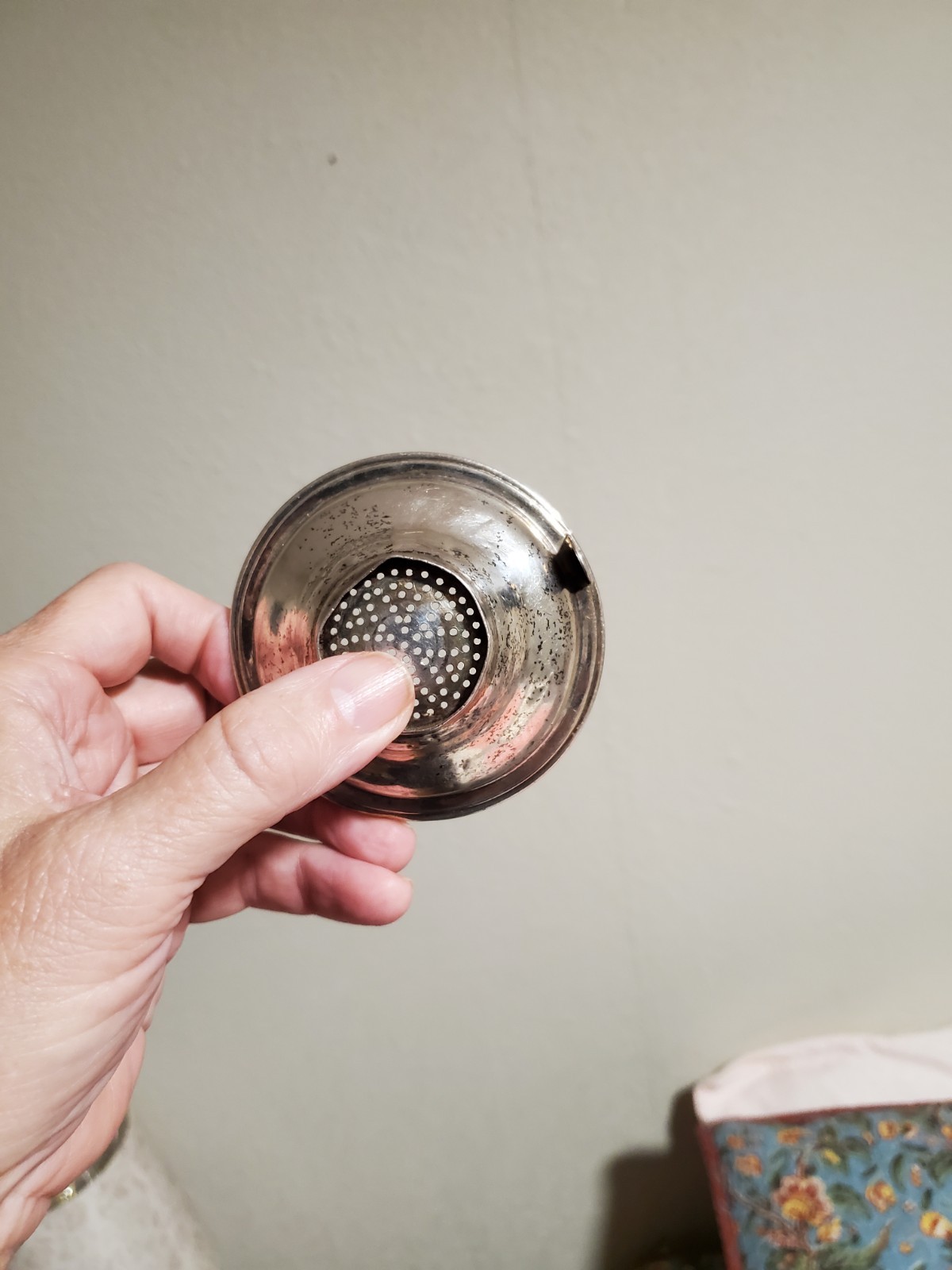 Antique Georgian Sterling Silver Wine Funnel Strainer London Hallmarked 49 Grams