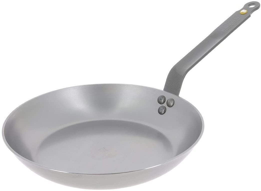 De Buyer 5610.28 Mineral B Round Carbon Steel Fry Pan, 11-Inch, Silver
