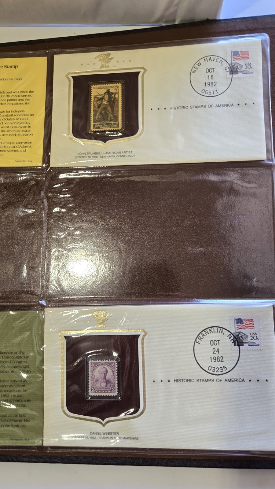 Historic Stamps of America The Postal Commemorative Society 1978-1982 101 Stamps
