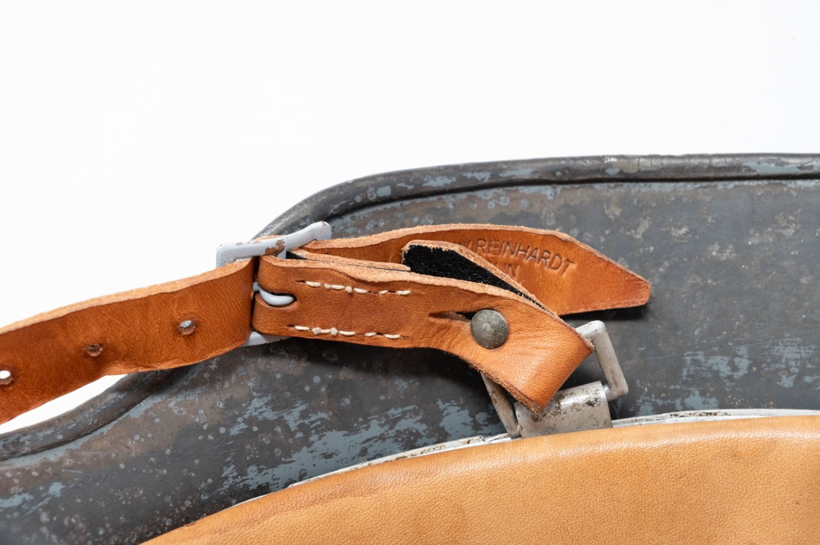 WWII German M35 Luftwaffe Helmet With Reproduction Liner and Chinstrap