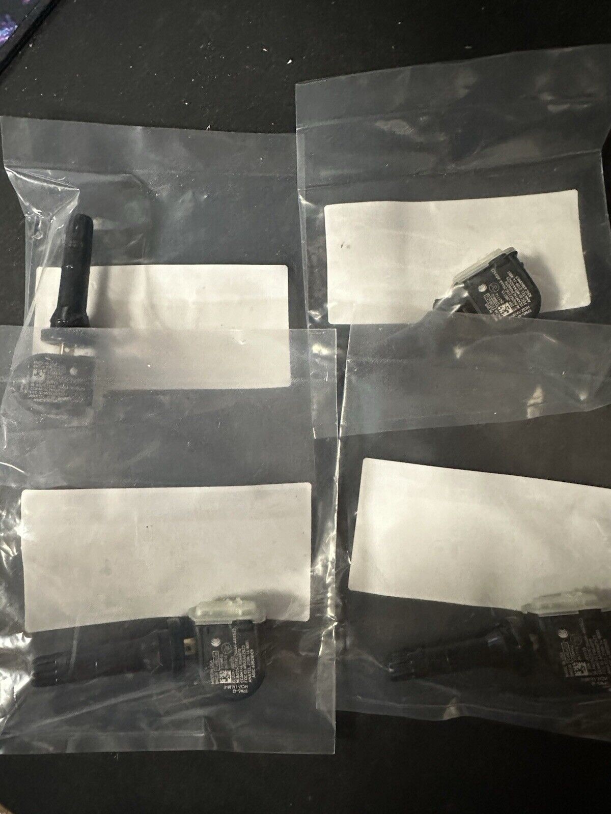 COMPLETE SET OF 4 GENUINE OEM FORD TPMS TIRE PRESSURE SENSORS HC3Z-1A189-F