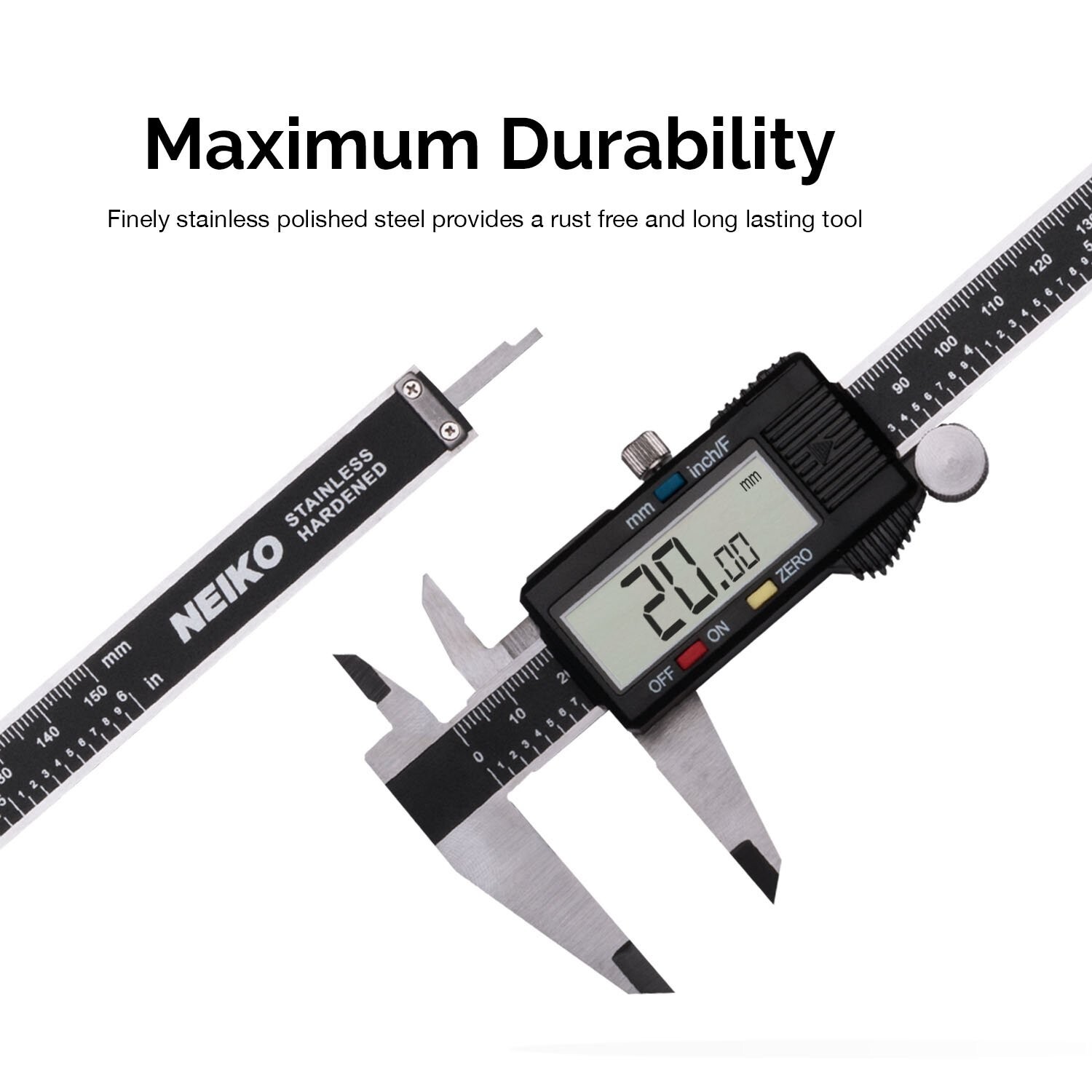 NEIKO 01409A 12” Electronic Digital Caliper | Extra Large Display NEW SEALED