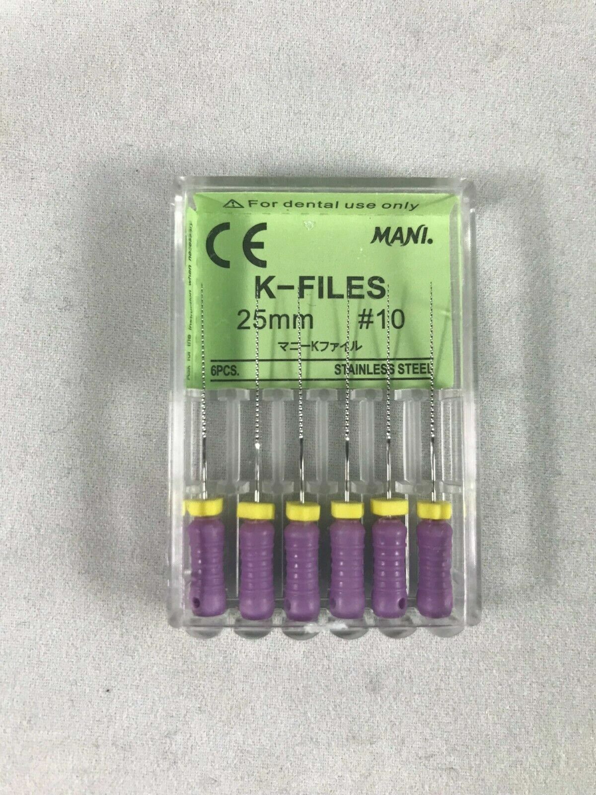 Mani Dental Root Canal Endo Stainless Steel K-files 25mm All Sizes 30 Files/pk