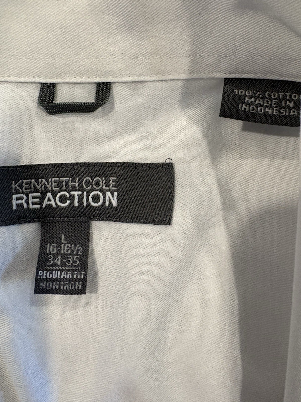 Kenneth Cole Reaction White Non-Iron Long Sleeve Dress Shirt