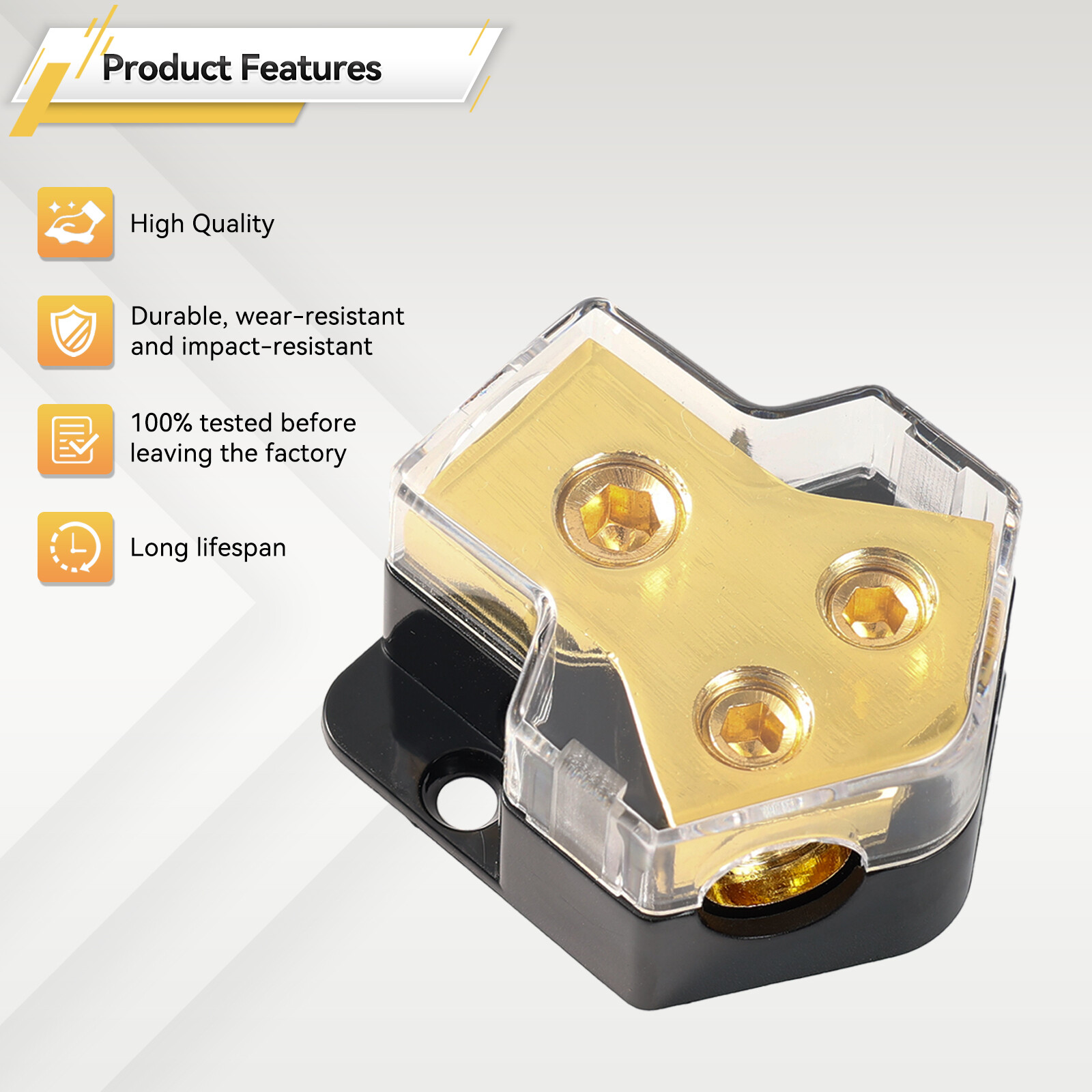 2x Car Audio Splitter Amp Distribution Power 0/2/4 Gauge In 4 / 6 / 8 Gauge Out.