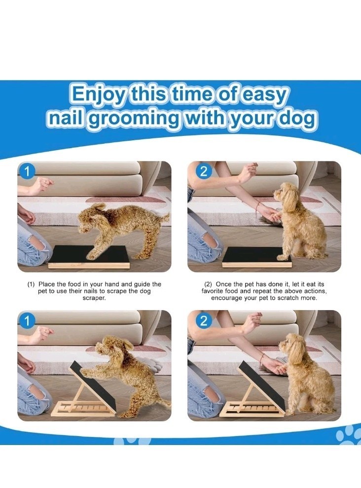 Dog Nail Scratch Board-Scratch Pad w/ Treat Box-Nail File New